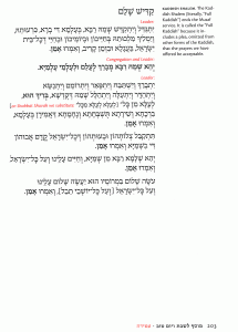 Page 203 Kaddish Shaleim